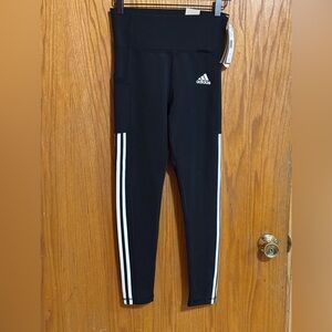 Adidas NWT Aeroready‎ women’s athletic leggings sz small black pockets